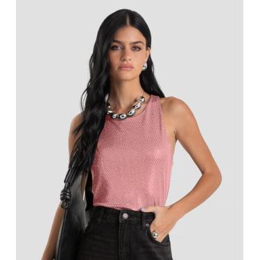 Imagem de Regata Feminina em Malha Lantejoula Dianna Unica, PP, Unica