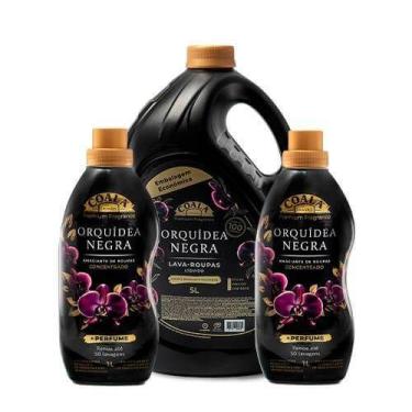 Imagem de Kit Coala Laundry Lava Roupas 5l + 2 Amaciante 1l Orquídea Negra