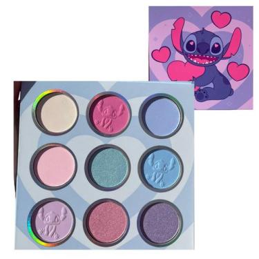 Imagem de Paleta de sombra stitch 9 tons maquiagem infantil juvenil - importado,