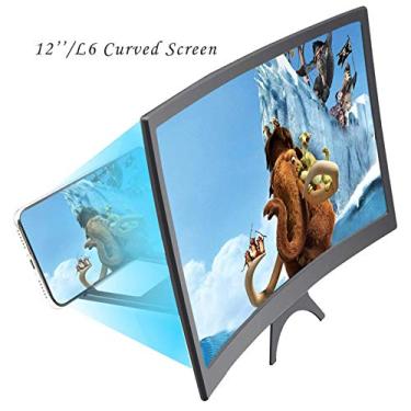 Imagem de Amplificador de tela 3D para celular, amplificador de tela 3D de 12 polegadas Zooms 2-4 vezes com design de superfície curvada, ampliador de filme para todos os smartphones