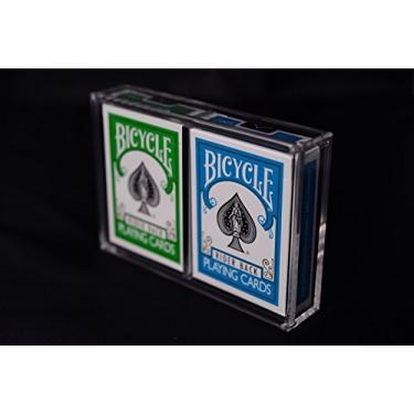 Imagem de Caixa de cartas Carat X2 para 2 baralhos de cartas - selo magnético de acrílico transparente forte