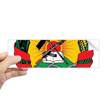 Imagem de DIYthinker Adesivo retangular de para-choque com emblema nacional da África de Moçambique para janela