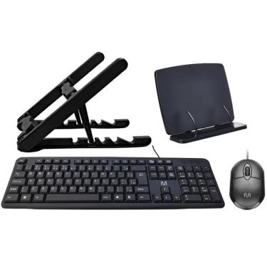 Imagem de Kit Multi7- Apoio P/Leitura e Tablet /Suporte p/Notebook/ Teclado e Mouse com fio Usb Multi