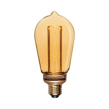 Imagem de Next Glow Lâmpadas LED Edison vintage ST64 3,5W, lâmpada de LED E26 equivalente de 20W E26 base média, regulável, lâmpadas de âmbar quente, lâmpadas decorativas de 120 lúmens para casa, cozinha, quarto, restaurante.