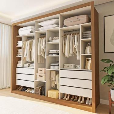 Imagem de Closet Casal sem Portas 6 Gavetas Itália Carvalho