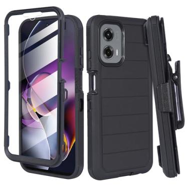 Imagem de ThousandGear Capa compatível com Motorola Moto G Stylus 5G 2024 com clipe para cinto, capa protetora contra quedas de grau militar resistente com protetor de tela integrado (série Pro)