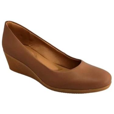 Imagem de Sapato Social Feminino Anabela Camel Usaflex AA3811