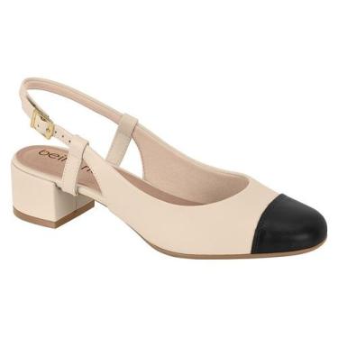 Imagem de Sapato Scarpin Slingback Beira Rio Salto Bloco Baixo 4301.111.9569 - B