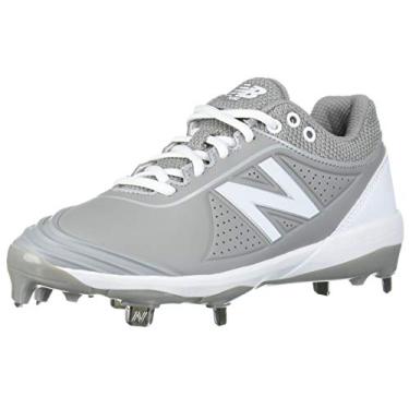 Imagem de New Balance Tênis feminino de softbol Fuse V2 Metal, Cinza/branco, 5.5
