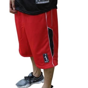 Imagem de Bermuda Basquete Masculina M10 Action Beak, Vermelho,  GG