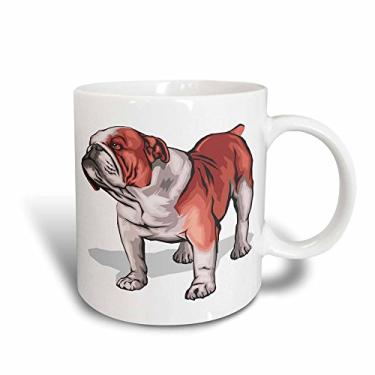 Imagem de 3dRose Caneca de buldogue inglês canino fofo e fofo, 325 ml, preto/branco
