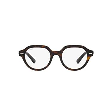 Imagem de Ray-Ban Armação feminina Rx7214 Gina Square para óculos de grau, Lente Havana/Demo, 49 mm