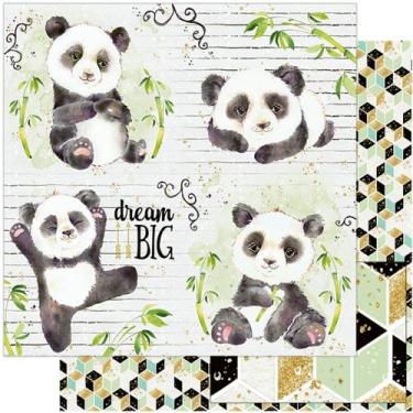 Imagem de Papel Scrapbook Dupla Face Panda, Bambu Sd-1076 30,5x30,5cm Litoarte