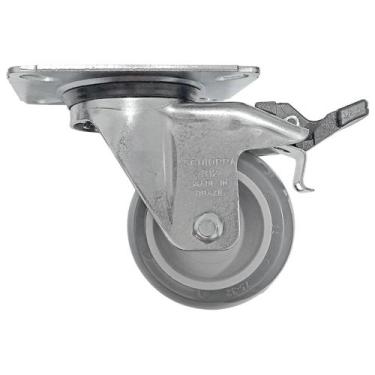 Imagem de Rodízio 312 Placa Giratório com Freio - SCHIOPPA