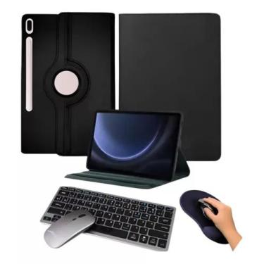 Imagem de Kit Capa Teclado + Mouse + Pelicula Com Mousepad Para Galaxy Tablet S9
