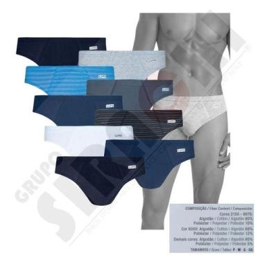 Imagem de Cuecas lupo slip algodão cotton confort kit c/ 6 pçs 515, Sortidas, P