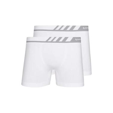 Imagem de Kit com 2 Cuecas Boxer Lupo 671-002, Branco, XG