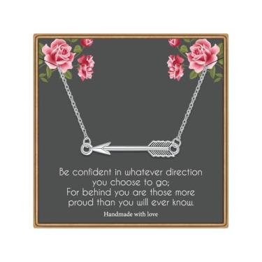 Imagem de IEFLIFE Presentes de formatura para ela 2025, classe de 2025, colar inspirador de flecha de graduação, joias para faculdade, presentes de formatura para mulheres, melhores amigas, irmãs, presente de