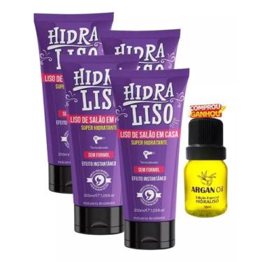 Imagem de 4 Hidraliso Progressiva de Chuveiro Liso de Salão em Casa + Oil Argan 