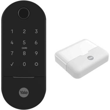 Imagem de Combo Fechadura Digital Lia Preto Fosco | Yale