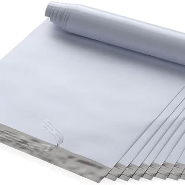 Imagem de GPI POLY - Envelopes de poliéster grandes de 25,4 cm x 33 cm, envelopes de poliéster brancos de 500 unidades para roupas 2 mil sacos de poliéster opacos à prova d'água com fita adesiva à prova de