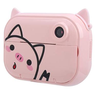 Imagem de Câmera Infantil Imprimir Câmera Instantânea Came de Impressão Preto e Branco para Crianças, Design de Porco Fofo, Câmera de Impressão Portátil para Crianças Com Mais de 3 Anos de Idade (Tipo 1)