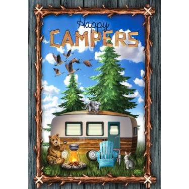 Imagem de Outdoor Camper Bandeira de jardim de verão 31,8 cm x 45,7 cm Briarwood Lane