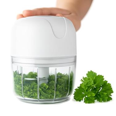 Imagem de Mini Processador Elétrico de Alimentos Recarregável USB – 250ml – Tritura Alho, Cebola, Temperos e Frutas