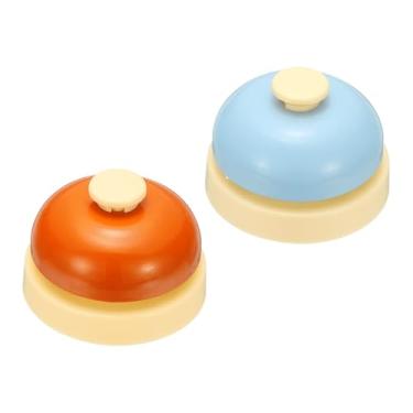 Imagem de PATIKIL Call Bell, 6,4 cm pequeno anel de serviço de mesa campainhas para recepção recepção balcão jantar bar hotel sala de aula, azul doce marrom doce, 1 pacote