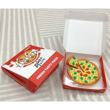 Imagem de QFSH Borrachas De Comida - Quebra-Cabeça Pizza, Materiais Escolares Fofos E Divertidos