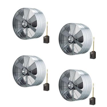 Imagem de Kit 4 Exaustores Axiais Industriais 30 cm GoAr EP30 M42 220V