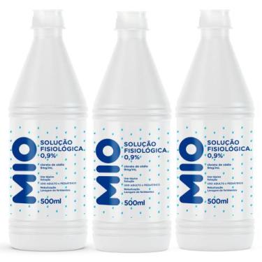 Imagem de Kit 3 Soro Fisiológico 0,9% Mió com 500ml