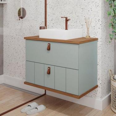 Imagem de Gabinete Suspenso com Cuba 80,3cm X 69cm Poli Espresso Móveis