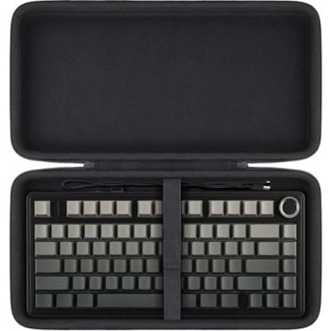 Imagem de co2CREA Capa de teclado para teclado mecânico sem fio Aula F75 Pro/Aula F75 / Aula F75 MAX/Ajazz AK820, capa rígida para transporte de 75% do teclado