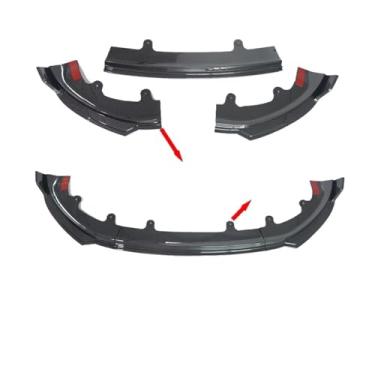 Imagem de Kit de pá frontal para para-choque dianteiro compatível com Tesla Model Y Juniper 2025+ Sedan Body Spoiler Splitter Kit Acessórios(Bright carbon)