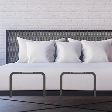 Imagem de UKQRRTC 2 peças de bujão deslizante de colchão, barra de retenção de metal, ajustável, antiderrapante para estrutura de cama