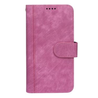 Imagem de FWYANZH Capa carteira para Xiaomi 17 Pro Max/17 Pro/17, capa de couro multicartão com fecho magnético flip suporte capa de proteção de corpo inteiro, rosa, 17 Pro