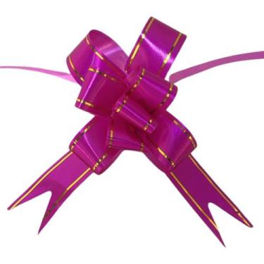 Imagem de Kit C/100 Laço Fácil Pronto C/Filete 20mmx37cm Presente Pink - generic