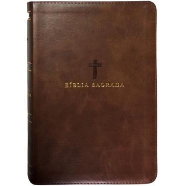 Imagem de Livro - Bíblia NVI, Couro Soft, Marrom, Letras de Jesus em Vermelho - 