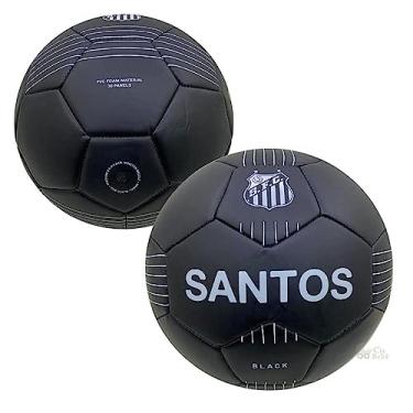 Imagem de Bola de Futebol Santos Campo Número 5 Preta Oficial