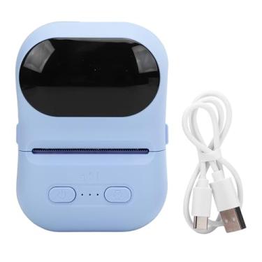 Imagem de Jiawu Impressora de Adesivos, Mini Impressora Térmica Portátil de Bolso, Máquina de Fazer Adesivos Sem Tinta Com Aplicativo, Fabricante de Etiquetas BT Impressão Instantânea (BLUE)
