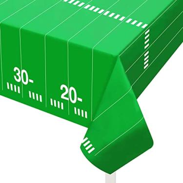 Imagem de Mantel de Futebol 2 Pacotes Capa Mesa em PE para Decorações do Superbowl Dia Jogo Festa Tailgate Copa Mundo Jogos Esportivos Festas Jantar Piqueniques