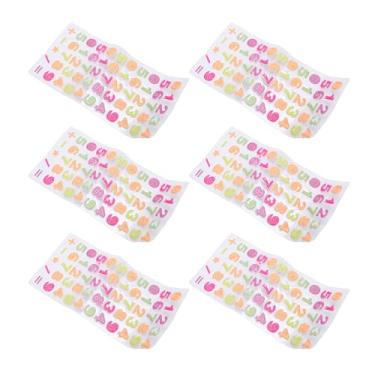 Imagem de Phefop 6 PCS Adesivos Com Número de álbum de Recortes, Adesivo Decorativo Colorido Com Bolha Pequena 3D para Projetos Escolares, Decoração de Sala de Aula, Artesanato, Quadro de