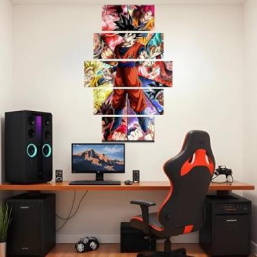 Imagem de Quadro decorativo Mosaico Dragon Ball - 5 peças - Goku, Vegeta, Freeza, Bills, Majin Boo - 17 (10)