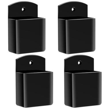 Imagem de DRQ Suporte adesivo de controle remoto de 4 peças, suporte de controle de TV, organizador de controle remoto de TV, suporte de caneta de parede, acessórios de mesa, armazenamento para casa, escritório