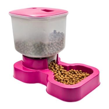 Imagem de Comedouro e Bebedouro Automático para Cães e Gatos | Kit Grande Porte 10L Água e 8L Ração(ROSA - COMEDOURO MENPLAST)