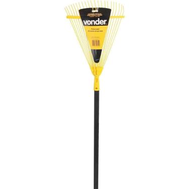 Imagem de Vassoura Metálica Para Grama, 22 Arames, Regulável, Amarela, Com Cabo, Vd 204, Vonder Ostenvonder
