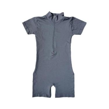 Imagem de Macacão Feminino De Verão Com Zíper E Manga Curta Para Academia, Fitne