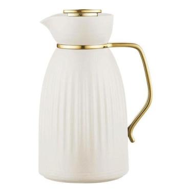 Imagem de Garrafa Térmica Jade Bege E Dourado Click 1 Litro Tuut - Tutti