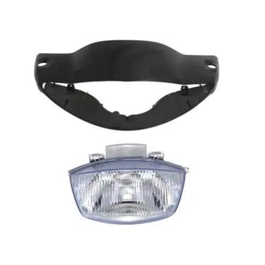 Imagem de Carenagem Do Farol Preto Biz 100 + Bloco Optico - DNSA